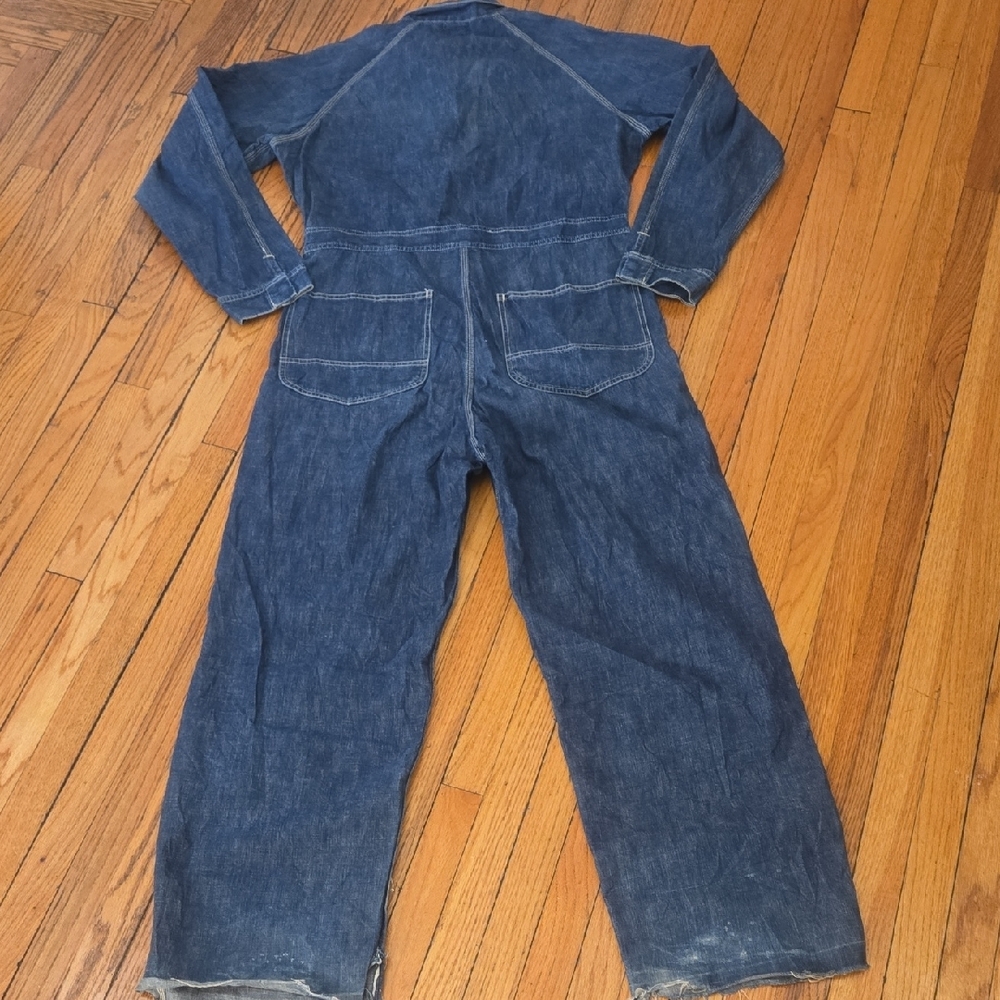 Vintage Pre Shrunk Full Count Blue Denim Jumpsuit - Picture 6 of 13